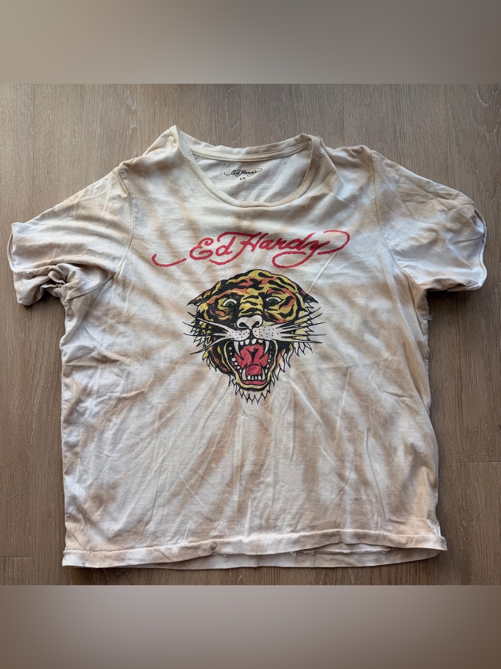 Ed Hardy Tiger tie dye tee
